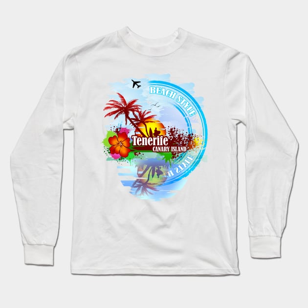 Tenerife Canary Island Long Sleeve T-Shirt by dejava